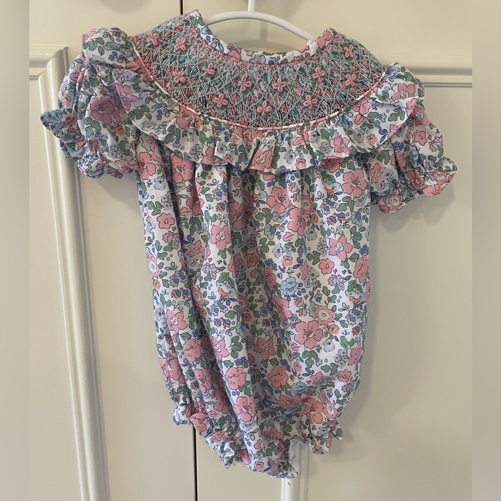 Floral Baby Bubble with Ruffle Details